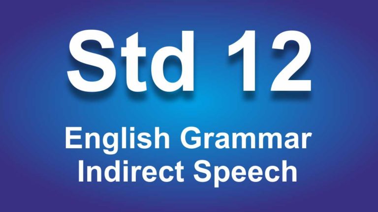 English Grammar Class 12 Indirect Speech